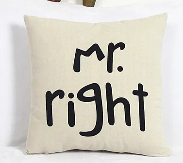 Poszewka len - Mr. Right (Pan 