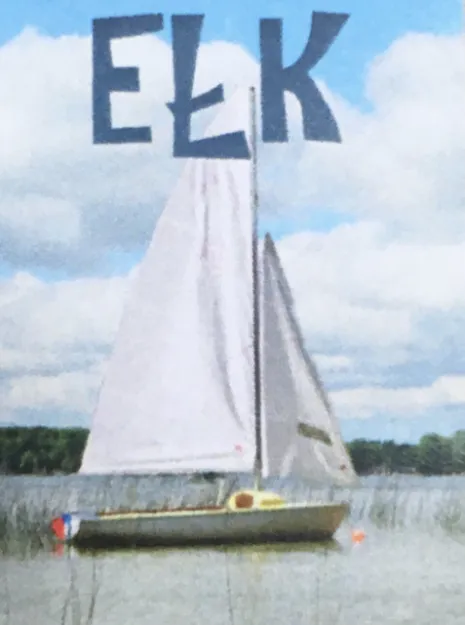 Brelok akrylowy - Ełk (żaglówka)
