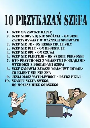 Dyplom -  10 przykazań szefa
