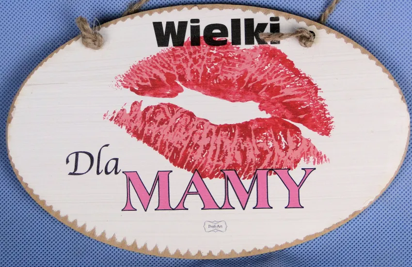 Tabliczka Vintage średnia - Wielki .. (buziak) dla Mamy