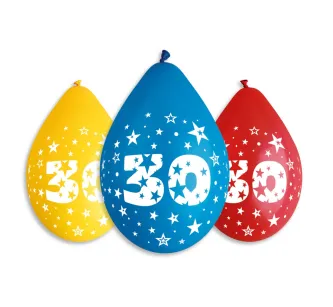 Balony 30 - pastelowe 5szt - wiszące