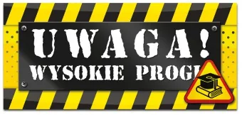 Tabliczka 3D na drzwi - Uwaga wysokie progi