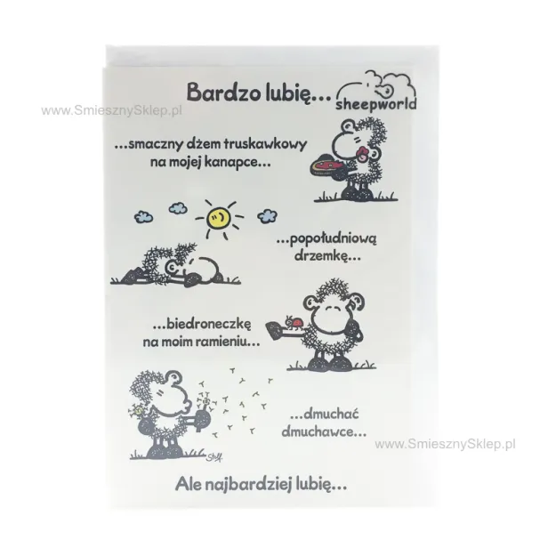 Karnet Sheepworld - Bardzo lubię... Ale najbardziej lubię...