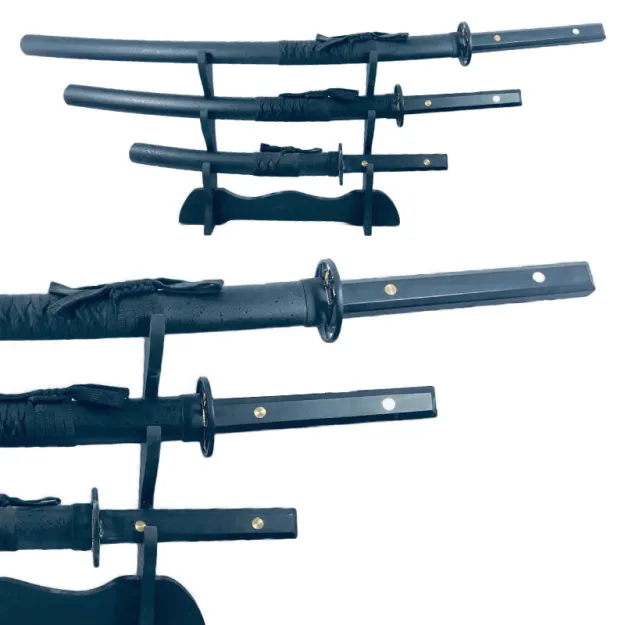 Replika broni - Katana. Zestaw 3 stalowych mieczy