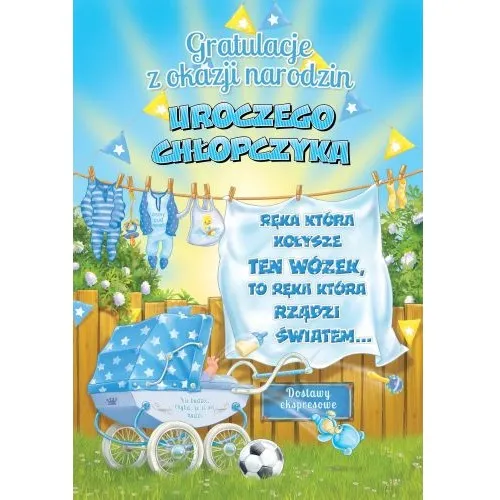 Karnet - Gratulacje z okazji narodzin uroczego chłopczyka