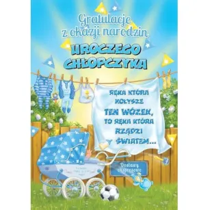 Karnet - Gratulacje z okazji narodzin uroczego chłopczyka