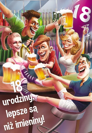 Karnet A5 - 18 urodziny lepsze są niż imieniny