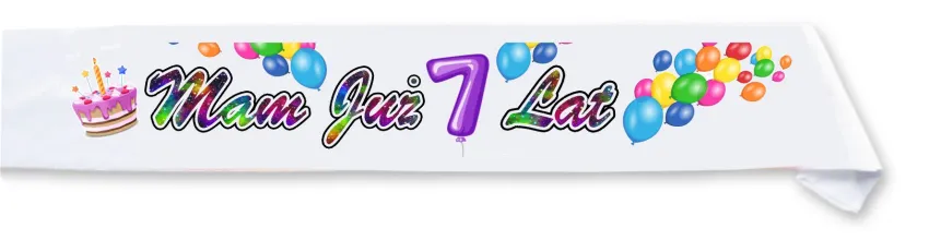 Szarfa dziecięca - Mam już 7 lat
