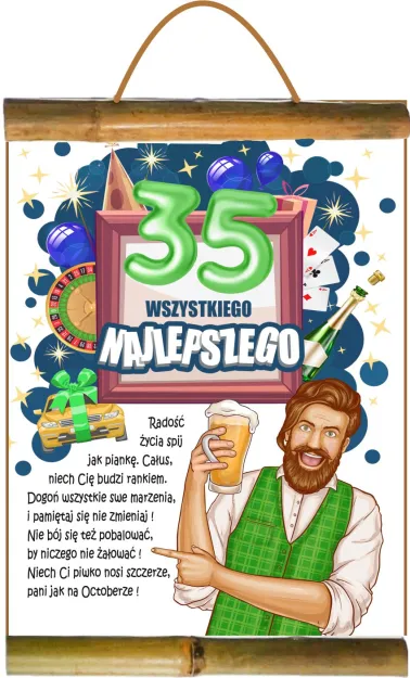 Dyplom z bambusem - 35 lat Wszystkiego Najlepszego