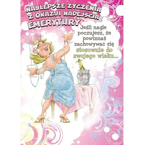 Karnet - Najlepsze życzenia z okazji nadejścia emerytury