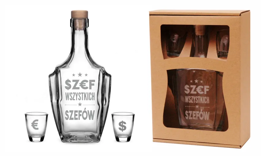 Karafka + kieliszki - Szef wszystkich Szefów