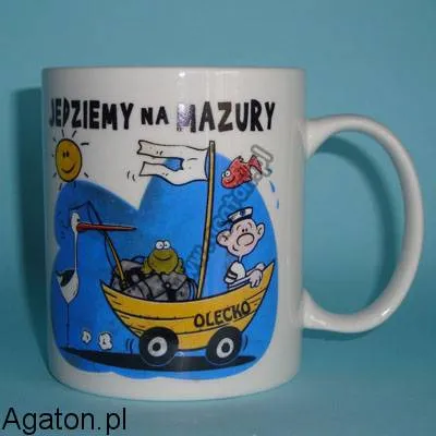 Kubek ceramiczny - Jedziemy na Mazury - Olecko