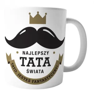 Kubek Kukartka - Najlepszy Tata świata (wąsy)