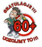 Stojak beczka z 6 kieliszkami - 60+ (mężczyzna) Gratulacje, uczcijmy to!!! - 2