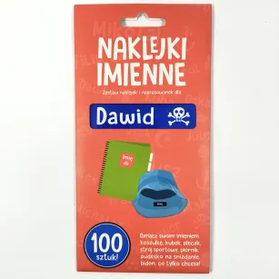 Naklejki imienne 100 szt. - Dawid