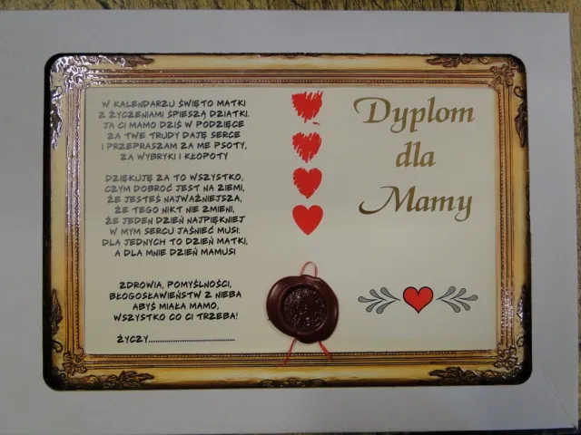 Dyplom - Dla Mamy
