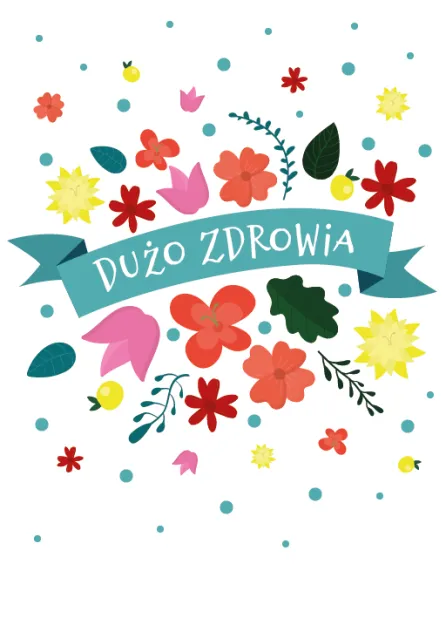 Karnet 3D z życzeniami - Dużo zdrowia