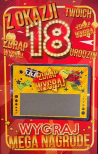 Karnet CZ + zdrapka - Z okazji Twoich 18 urodzin, zdrap wygraj mega nagrodę