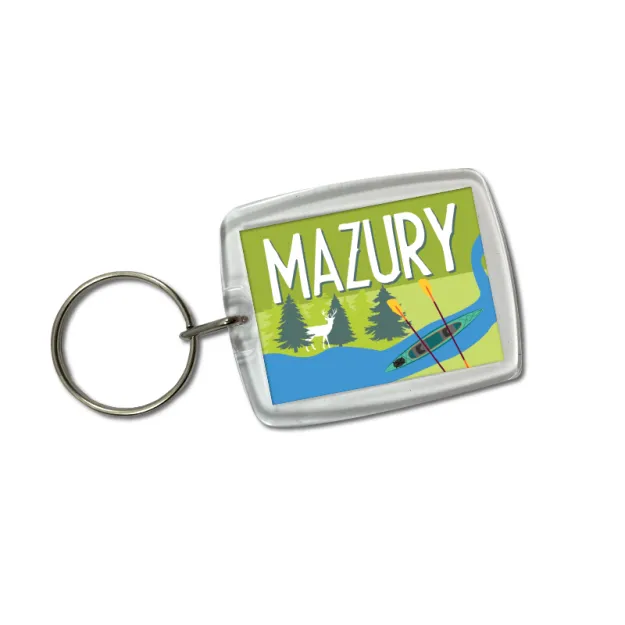 Brelok akrylowy - Mazury (kajak)