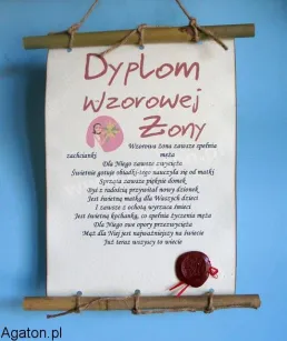 Dyplom z bambusem - Dyplom wzorowej żony