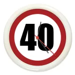 Zegar okrągły - 40 urodziny / rocznica - 2
