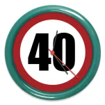 Zegar okrągły - 40 urodziny / rocznica - 7