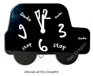 Zegar - Auto czerwony czarne