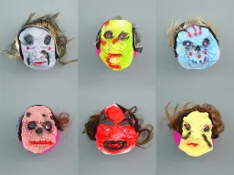 Maska gumowa - Brązowa zombi